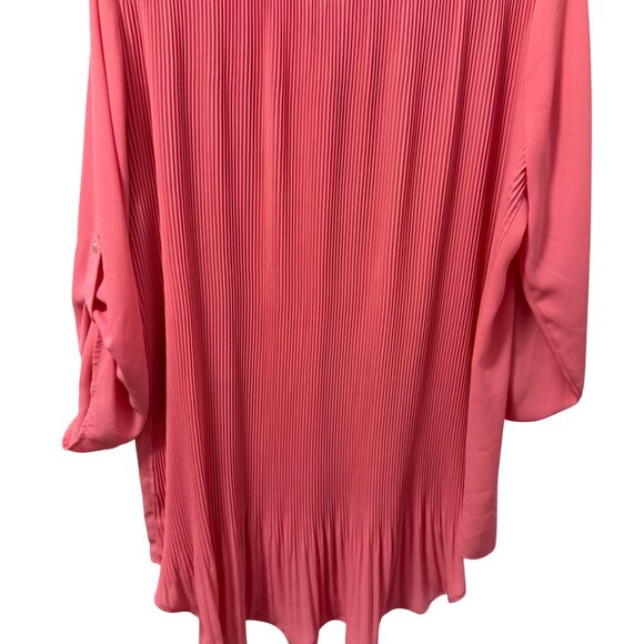 Cato pink Button-Front High-Low Tunic Top Sz 18/20W Lightweight Polyester - Picture 11 of 12